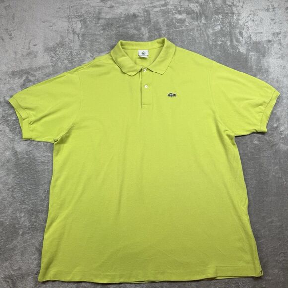 Lacoste Polo Short Men’s XXL Green Cotton Short Sleeve Logo Golf Casual 5191L - Picture 1 of 7